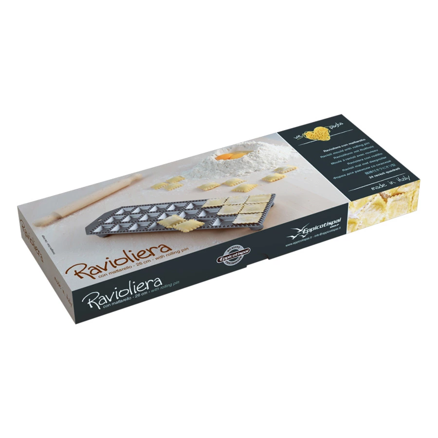 Форма для равиоли со скалкой Eppicotispai 24 равиоли 3х3 см, п/к (нет скалки)