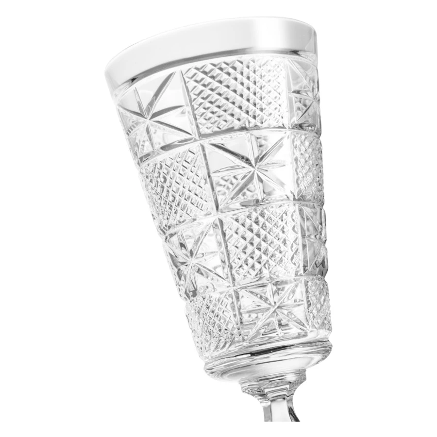 Набор фужеров для воды ГХЗ Лубок 350 мл, 6 шт, хрусталь