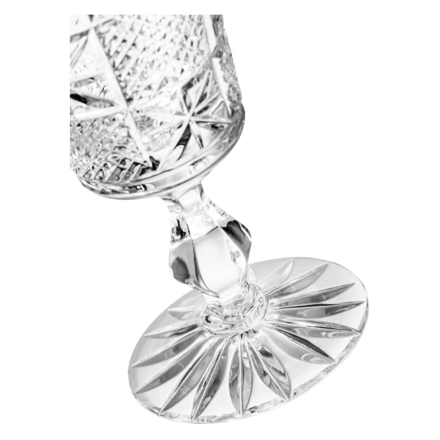 Набор фужеров для воды ГХЗ Лубок 350 мл, 6 шт, хрусталь