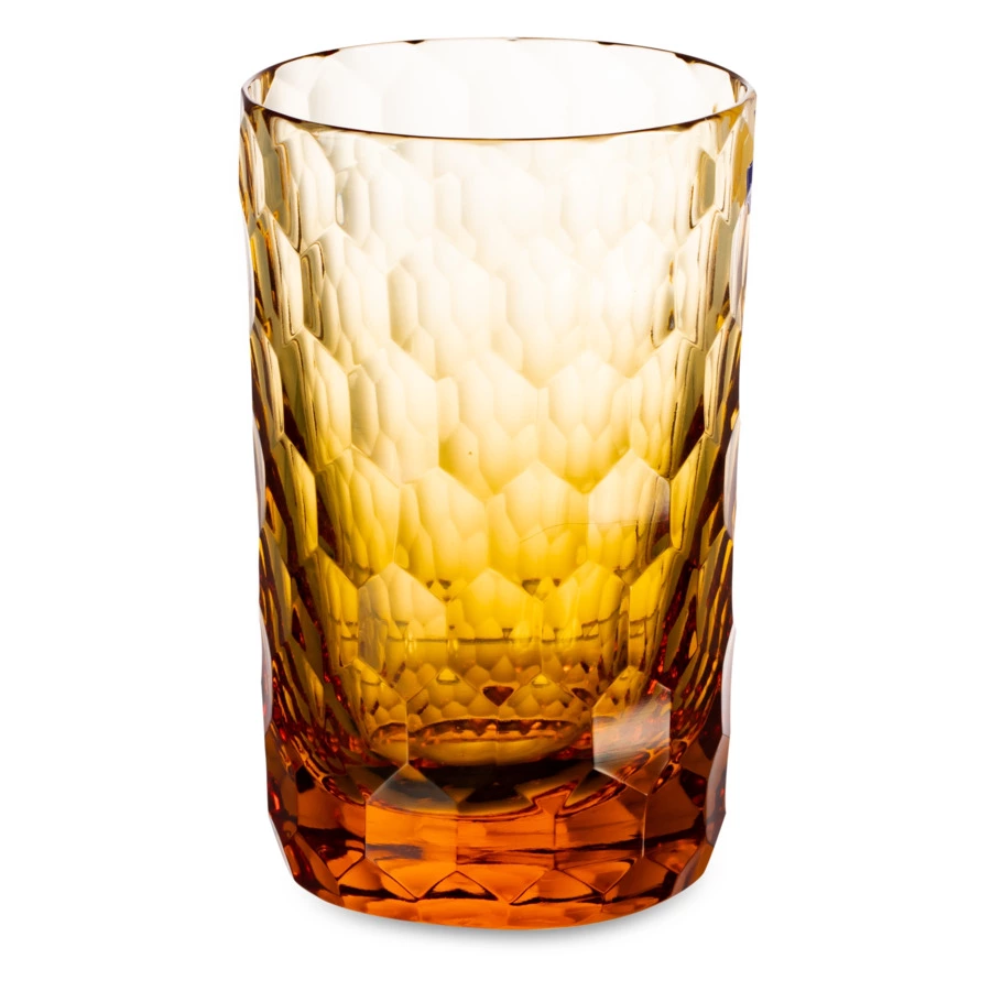 Стакан для воды ГХЗ Чайный Пузырьки 250 мл, хрусталь, янтарный