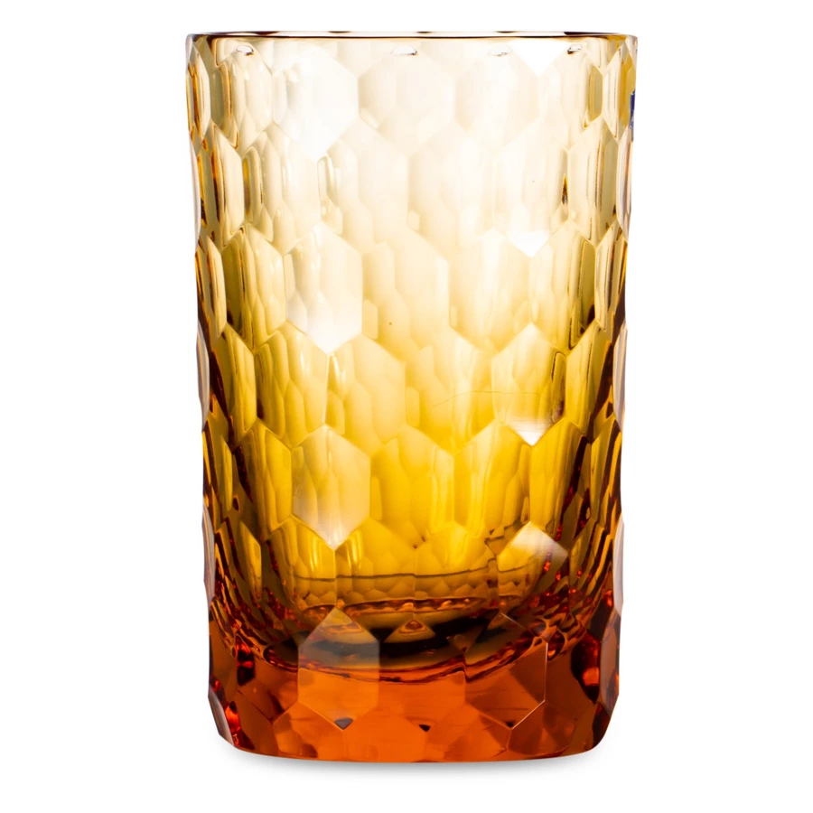 Стакан для воды ГХЗ Чайный Пузырьки 250 мл, хрусталь, янтарный