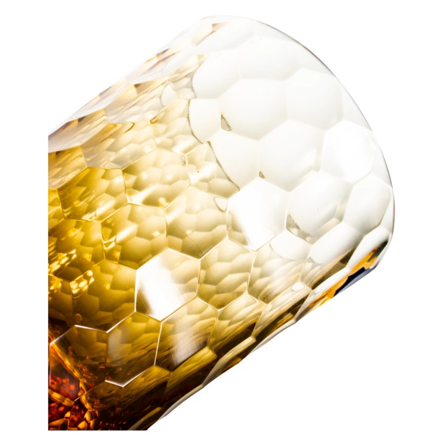 Стакан для воды ГХЗ Чайный Пузырьки 250 мл, хрусталь, янтарный