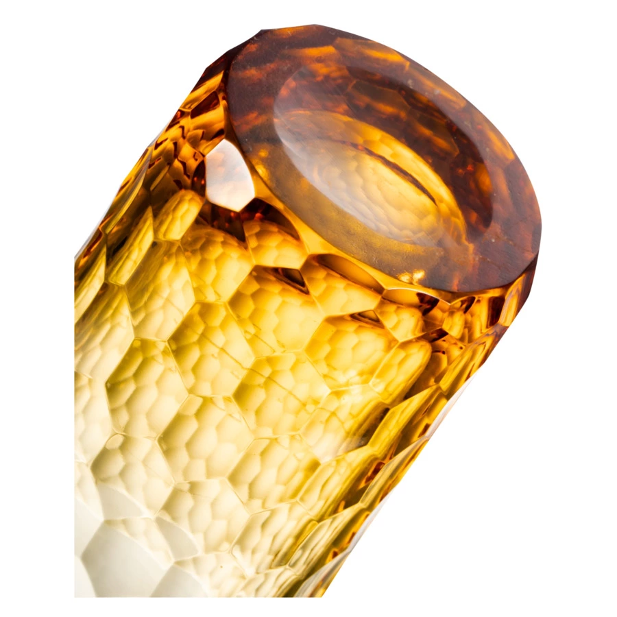 Стакан для воды ГХЗ Чайный Пузырьки 250 мл, хрусталь, янтарный