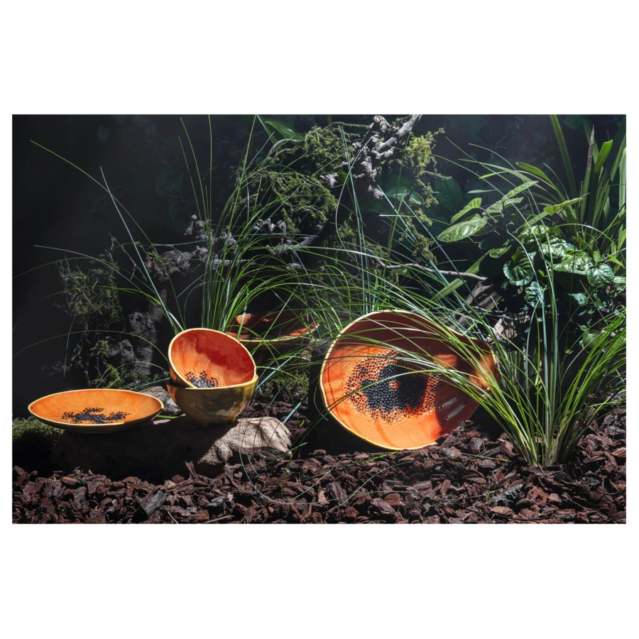 Блюдо Bordallo Pinheiro Тропические фрукты Папайя 35х23 см, керамика