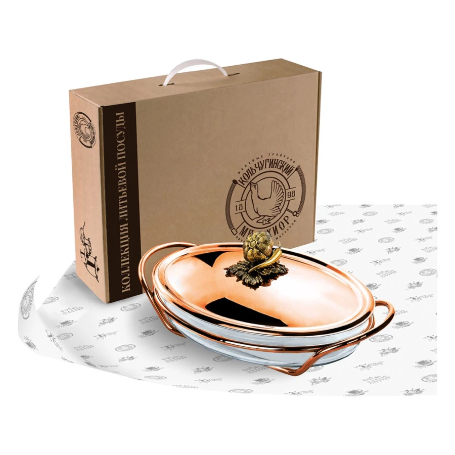 Утятница Кольчугинский мельхиор Чеснок, медь