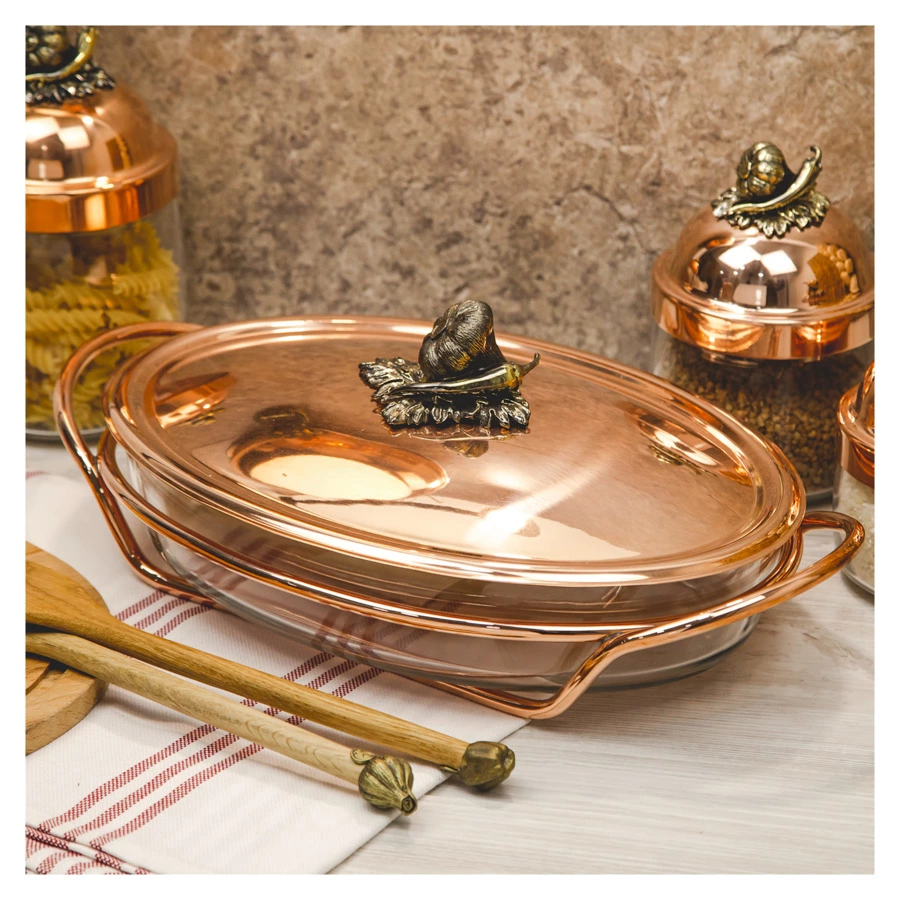 Утятница Кольчугинский мельхиор Чеснок, медь