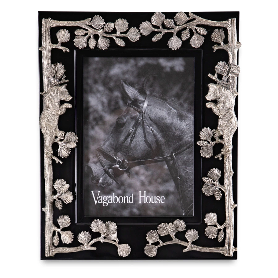 Рамка для фото Vagabond House Лесные истории Медведь 12x17 см, олово