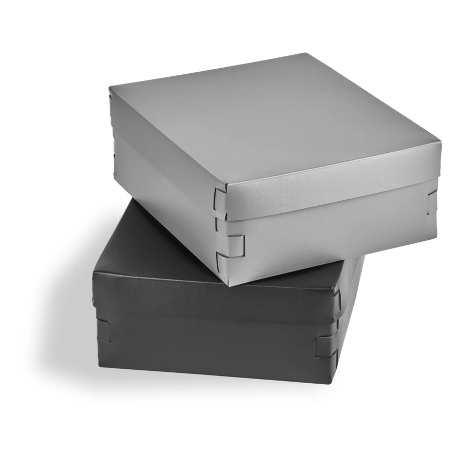 Коробка ADJ Snob 36x30х13,5 см, кожа натуральная, черный, п/к