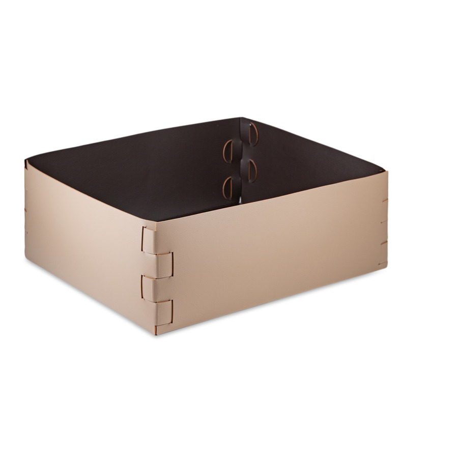 Коробка ADJ Snob 36x30х13,5 см, кожа натуральная, капучино, п/к