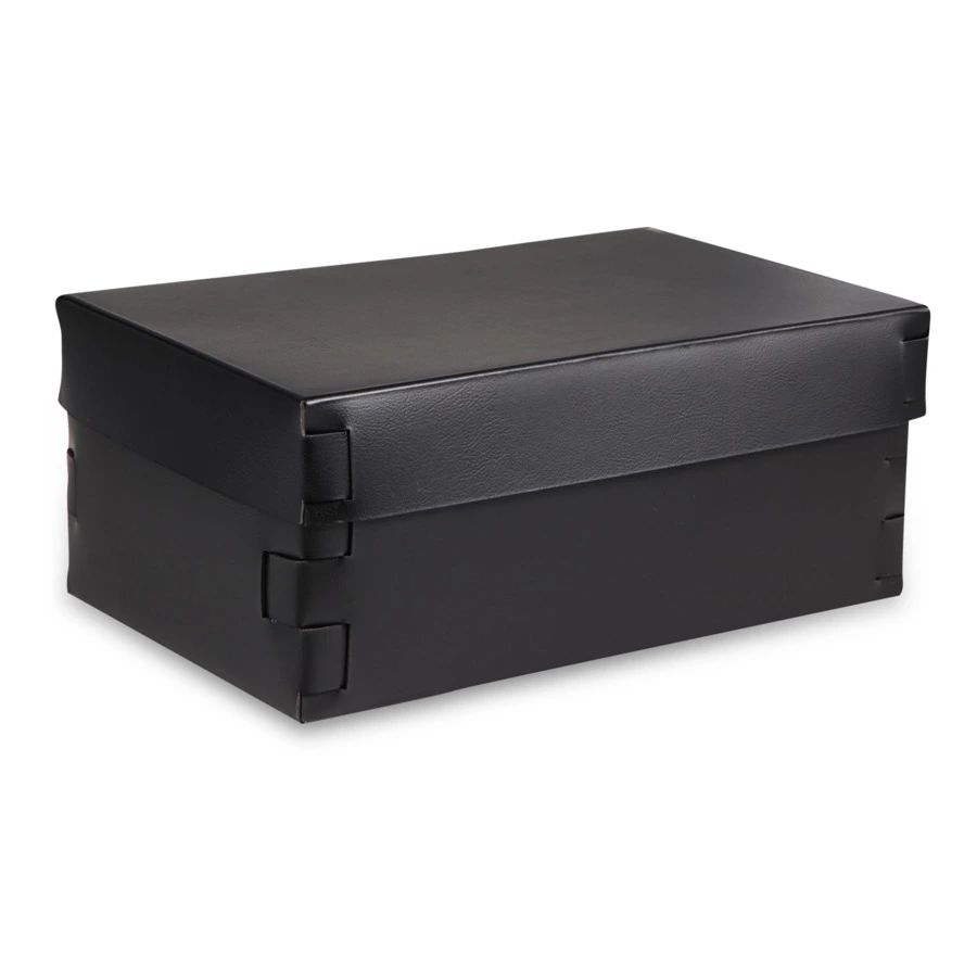 Коробка ADJ Snob 32x20х13,5 см, кожа натуральная, черный, п/к