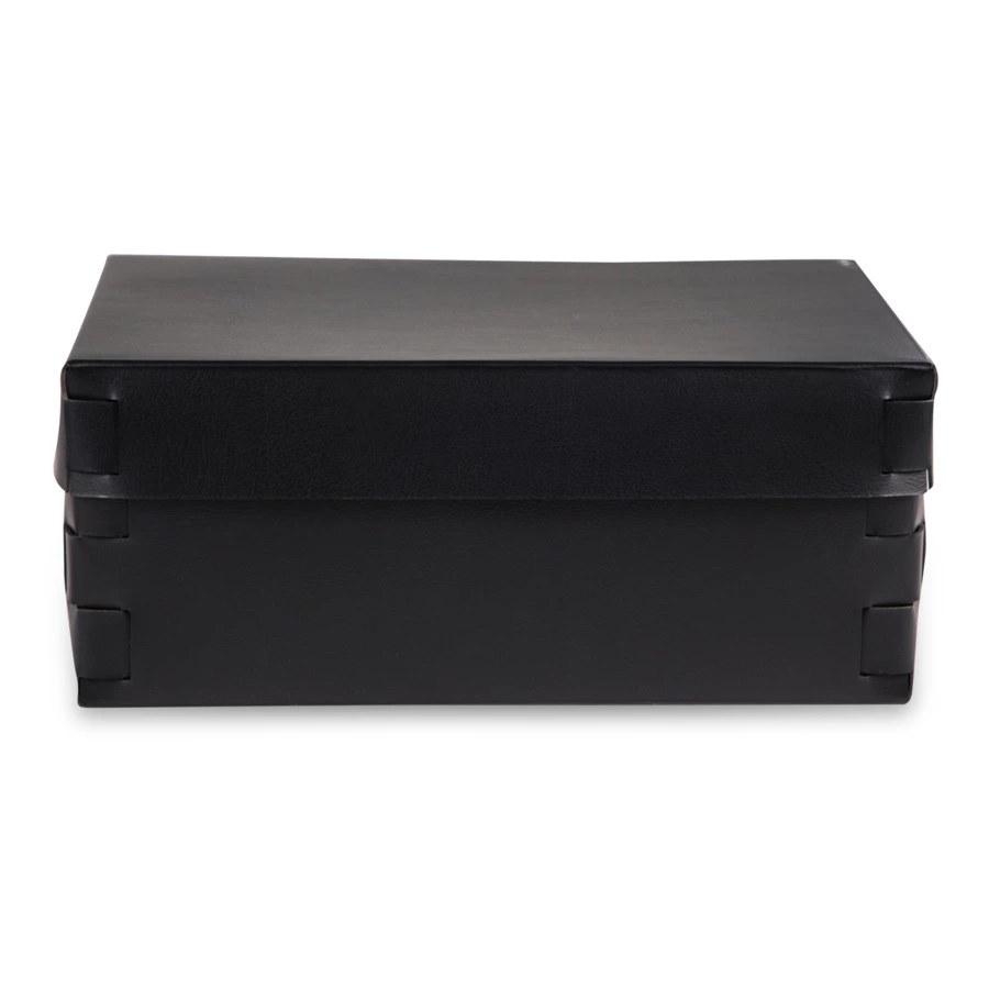 Коробка ADJ Snob 32x20х13,5 см, кожа натуральная, черный, п/к