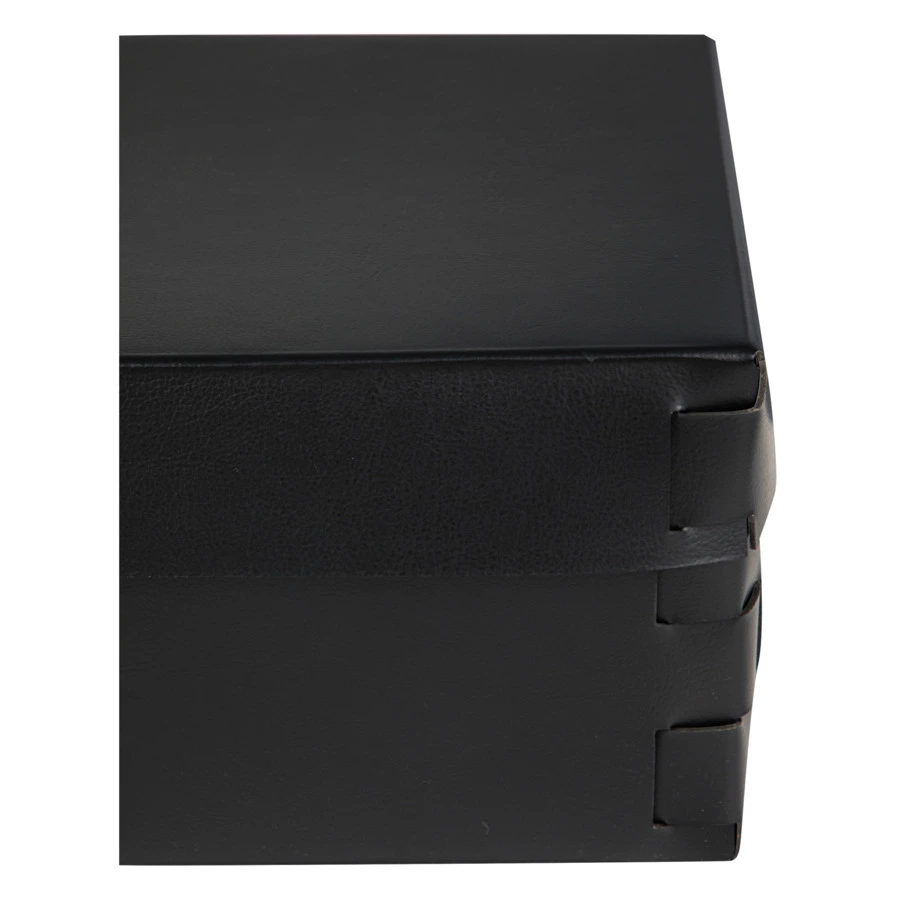 Коробка ADJ Snob 32x20х13,5 см, кожа натуральная, черный, п/к