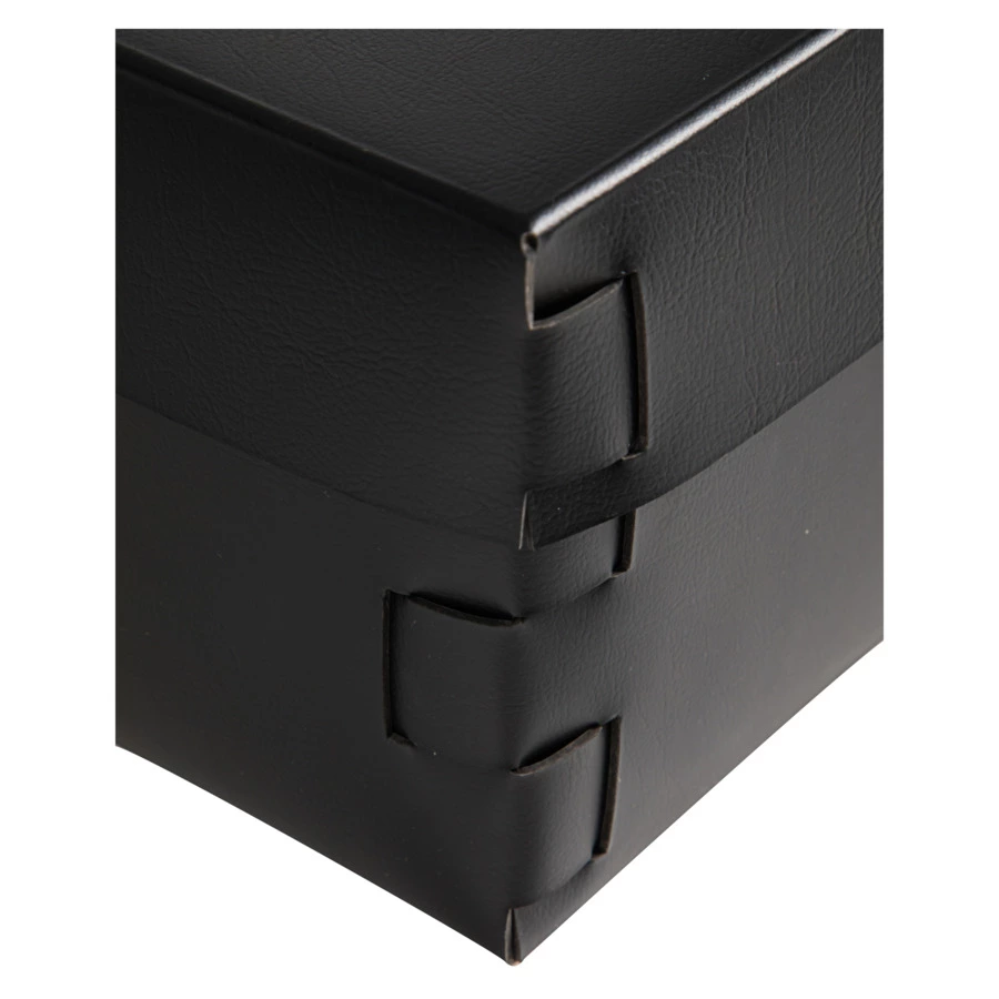 Коробка ADJ Snob 32x20х13,5 см, кожа натуральная, черный, п/к