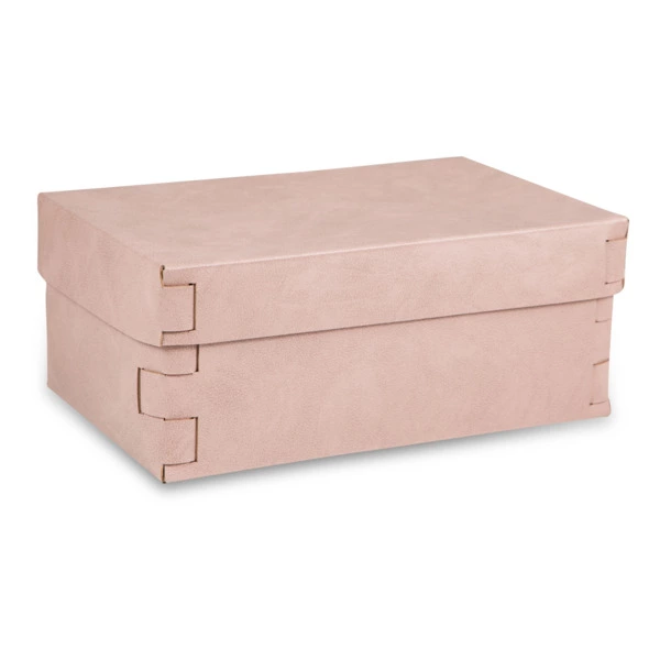 Коробка ADJ Snob 32x20х13,5 см, кожа натуральная, пепельная роза, п/к