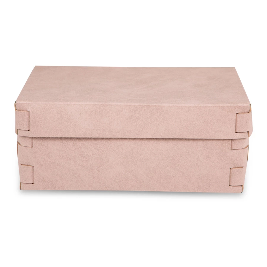 Коробка ADJ Snob 32x20х13,5 см, кожа натуральная, пепельная роза, п/к
