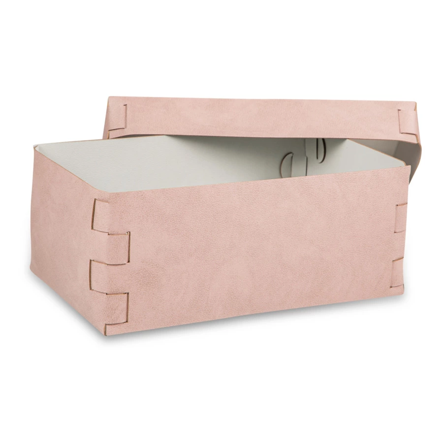 Коробка ADJ Snob 32x20х13,5 см, кожа натуральная, пепельная роза, п/к