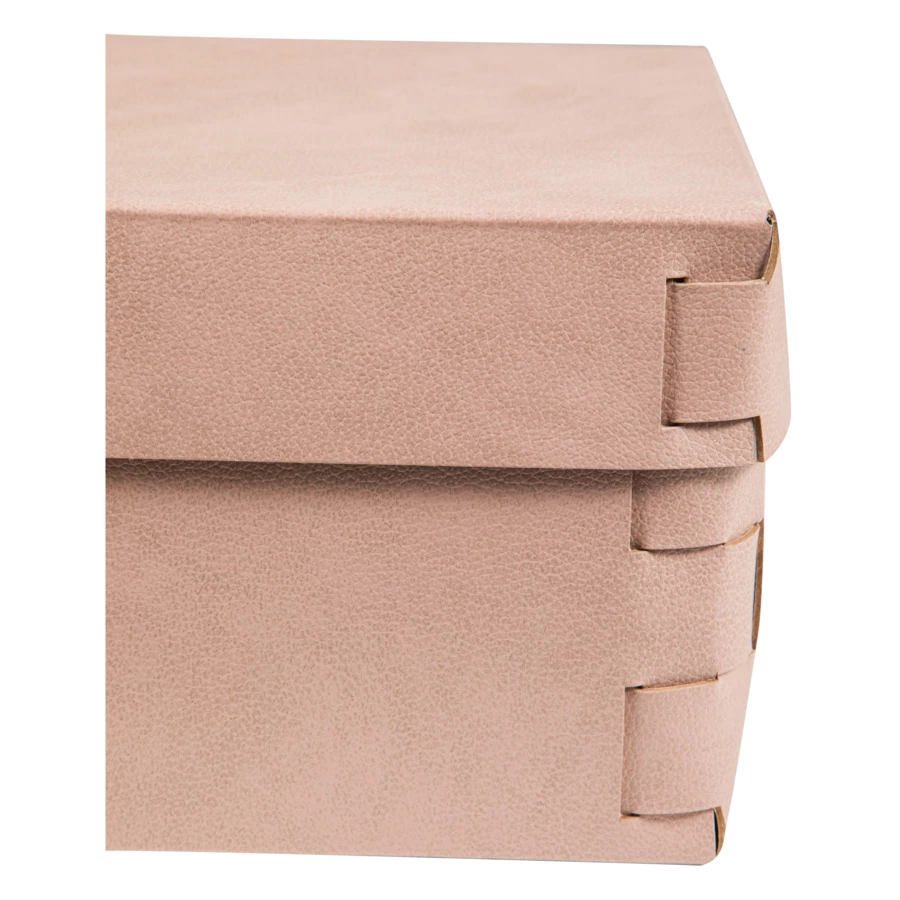 Коробка ADJ Snob 32x20х13,5 см, кожа натуральная, пепельная роза, п/к