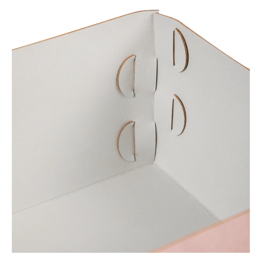 Коробка ADJ Snob 32x20х13,5 см, кожа натуральная, пепельная роза, п/к