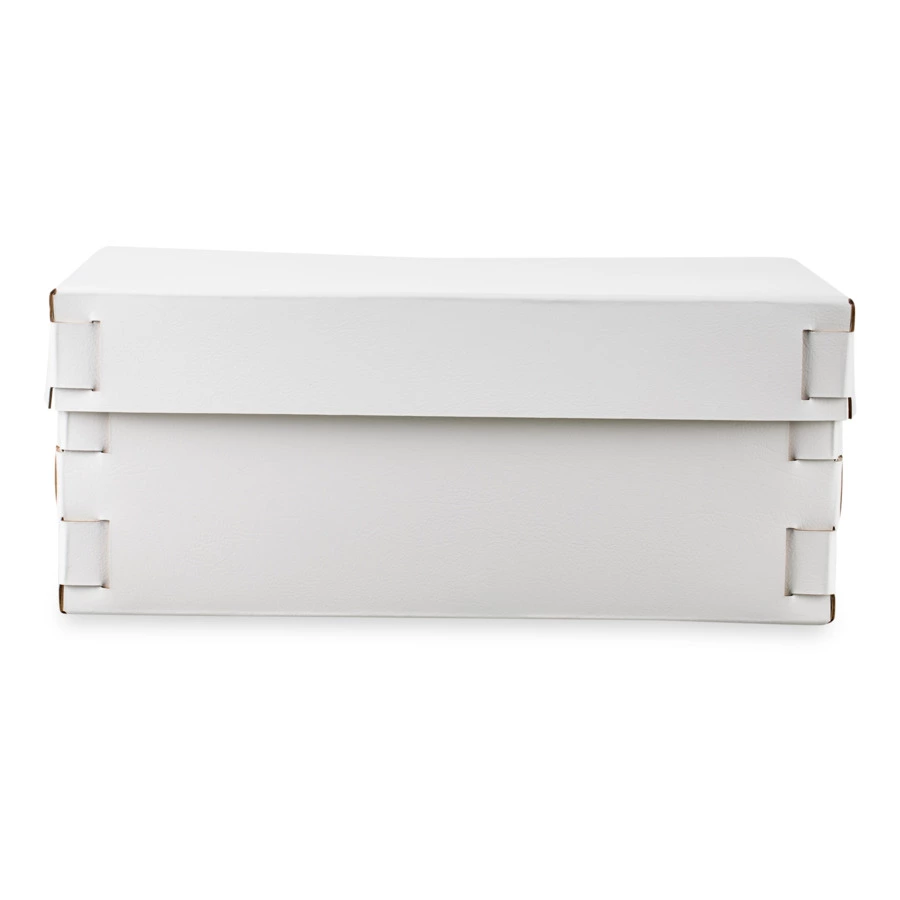 Коробка ADJ Snob 32x20х13,5 см, кожа натуральная, белый, п/к