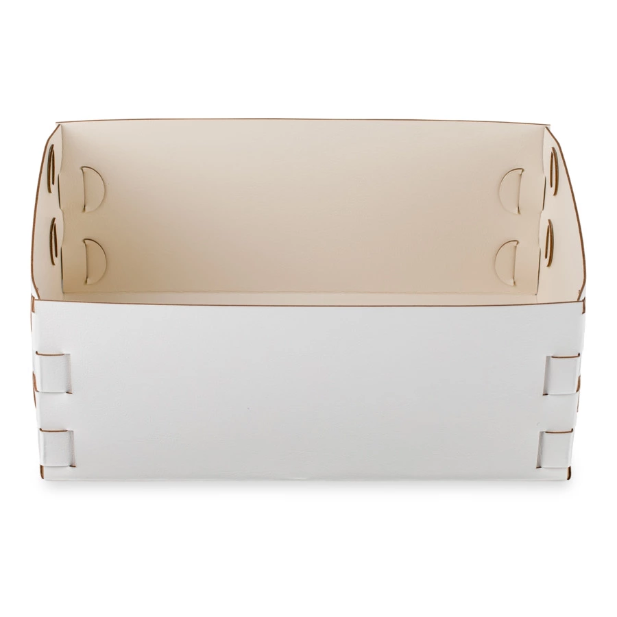 Коробка ADJ Snob 32x20х13,5 см, кожа натуральная, белый, п/к