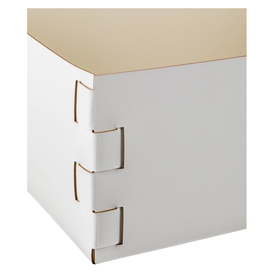 Коробка ADJ Snob 32x20х13,5 см, кожа натуральная, белый, п/к