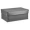 Коробка ADJ Snob 32x20х13,5 см, кожа натуральная, серая, п/к