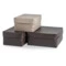 Коробка ADJ Snob 32x20х13,5 см, кожа натуральная, серая, п/к