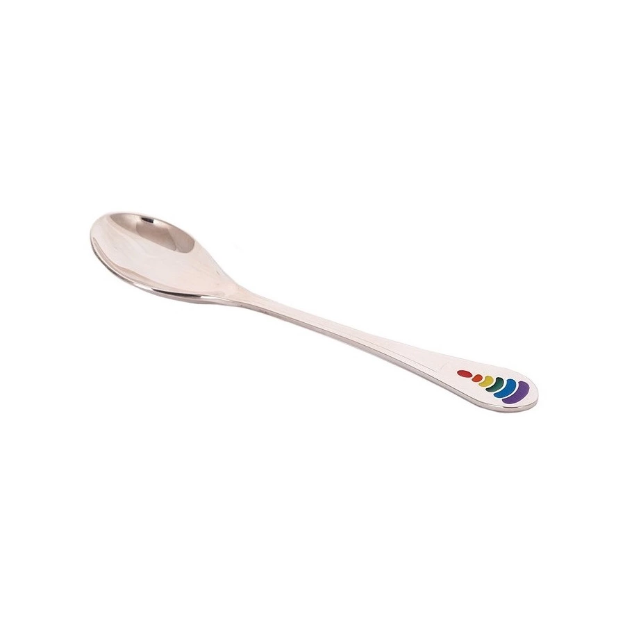 Ложка детская Русские самоцветы Пирамидка 26,32 г, серебро 925