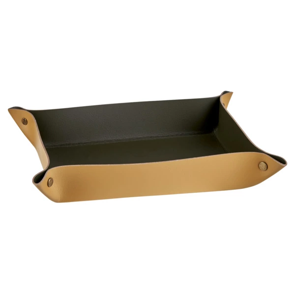 Мелочница квадратная ADJ 14x20х5 см, кожа натуральная, капучино, п/к