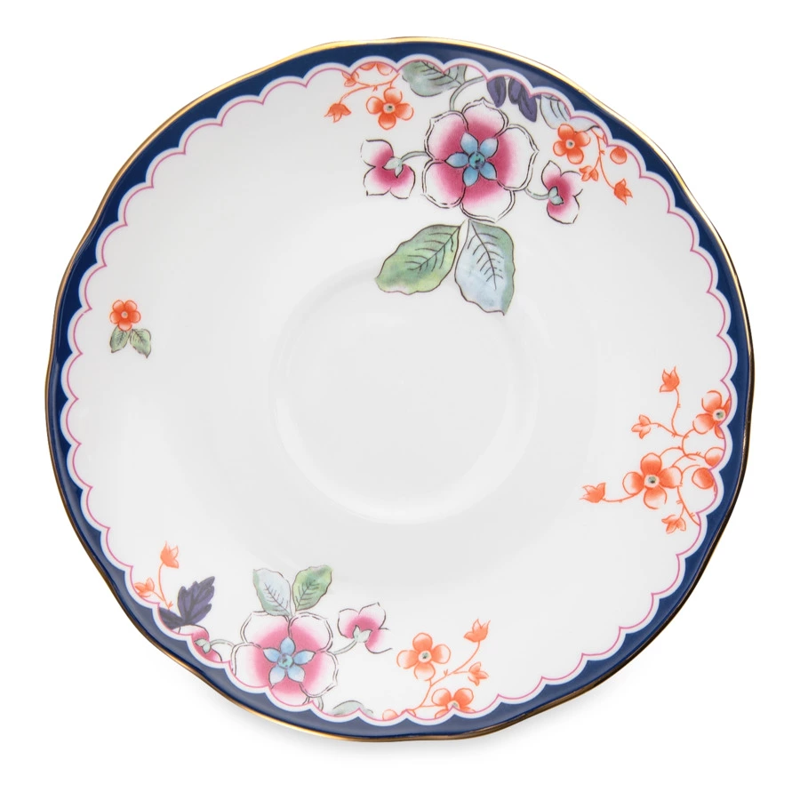 Чашка чайная с блюдцем Wedgwood Wonderlust Цветущий жасмин 140 мл, фарфор, п/к