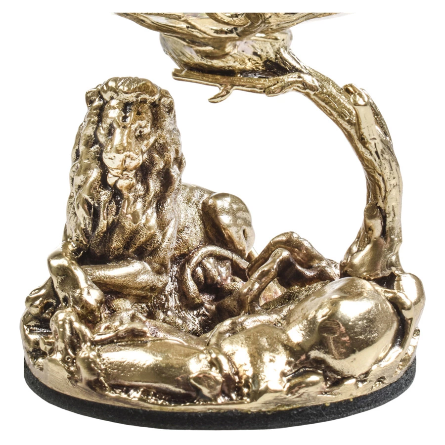 Набор бокалов для коньяка Город подарков Лев на камне 420 мл, 2 шт, деревянная шкатулка