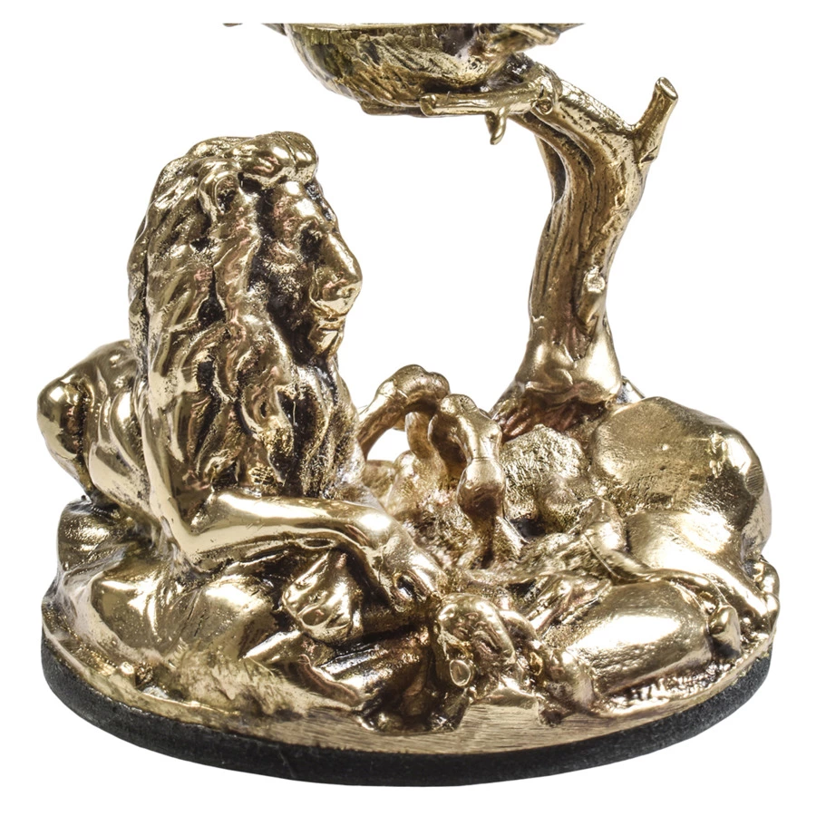 Набор бокалов для коньяка Город подарков Лев на камне 420 мл, 2 шт, деревянная шкатулка