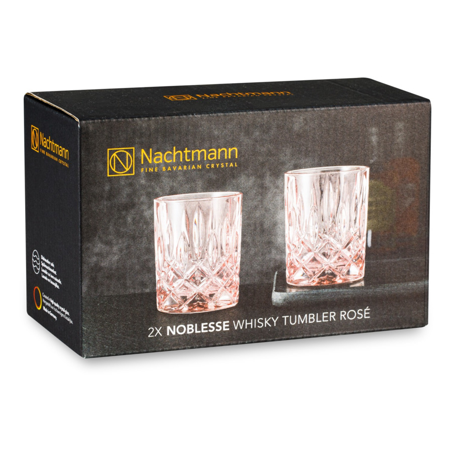 Набор стаканов для виски Nachtmann NOBLESSE COLORS 295 мл, 2 шт, стекло хрустальное, розовый, п/к