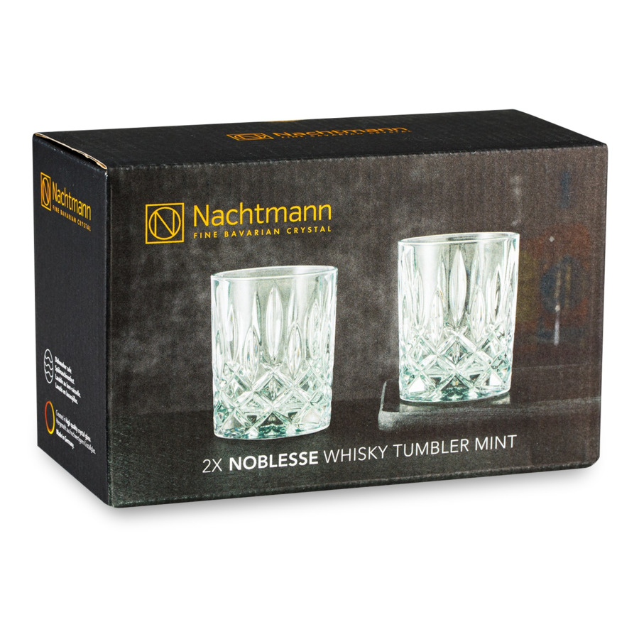 Набор стаканов для виски Nachtmann NOBLESSE COLORS 295 мл, 2 шт, стекло хрустальное, мятный, п/к