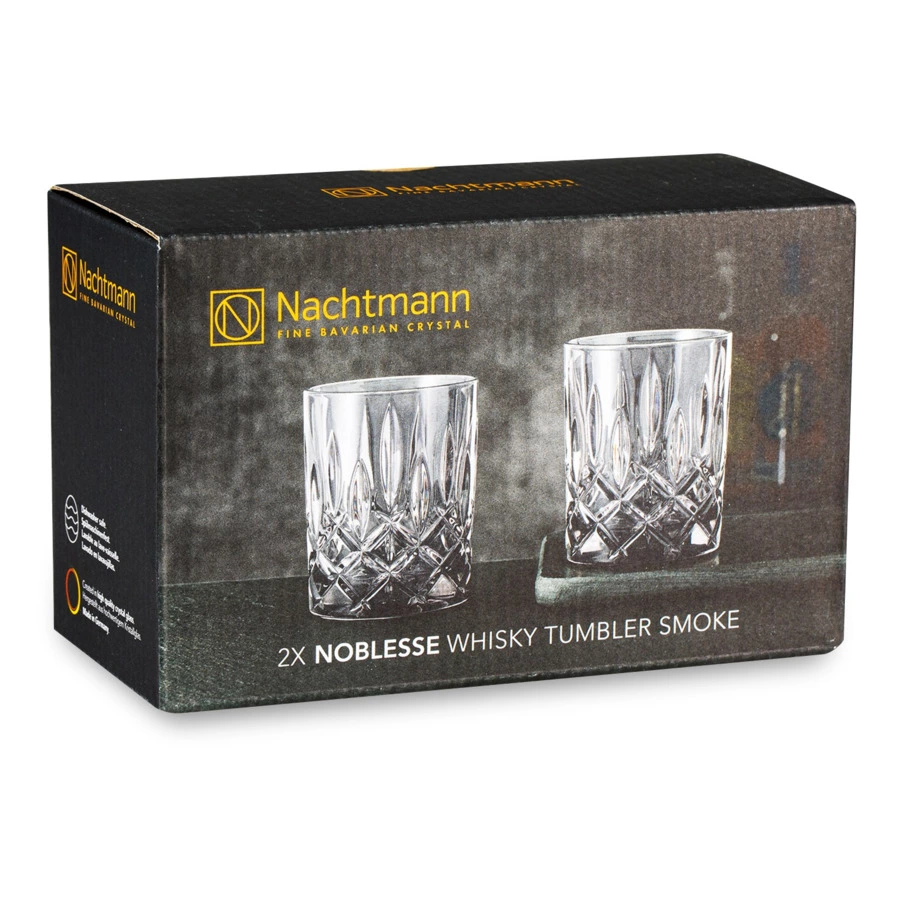 Набор стаканов для виски Nachtmann NOBLESSE COLORS 295 мл, 2 шт, стекло хрустальное, серый, п/к