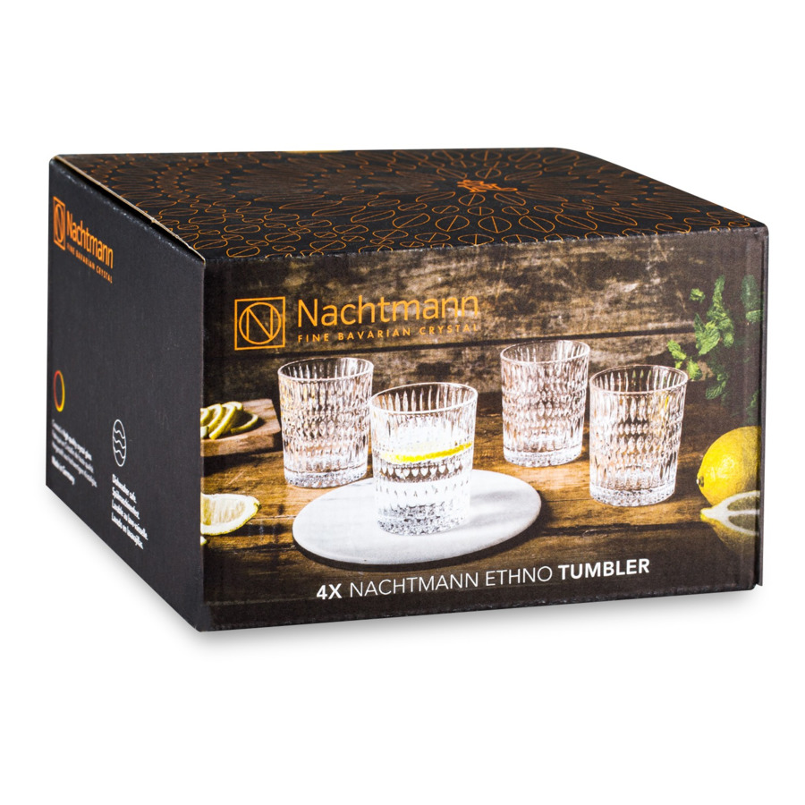 Набор стаканов для виски Nachtmann ETHNO 294 мл, 4 шт, стекло хрустальное, п/к