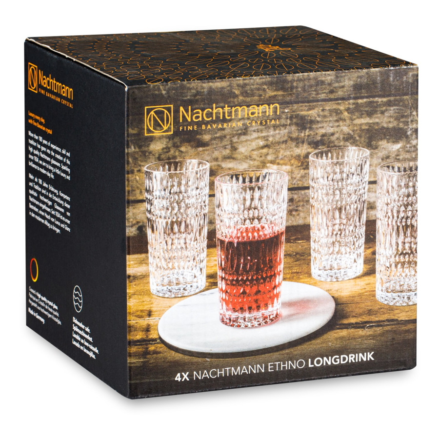 Набор стаканов хайбол Nachtmann Ethno 434 мл, 4 шт, стекло, п/к