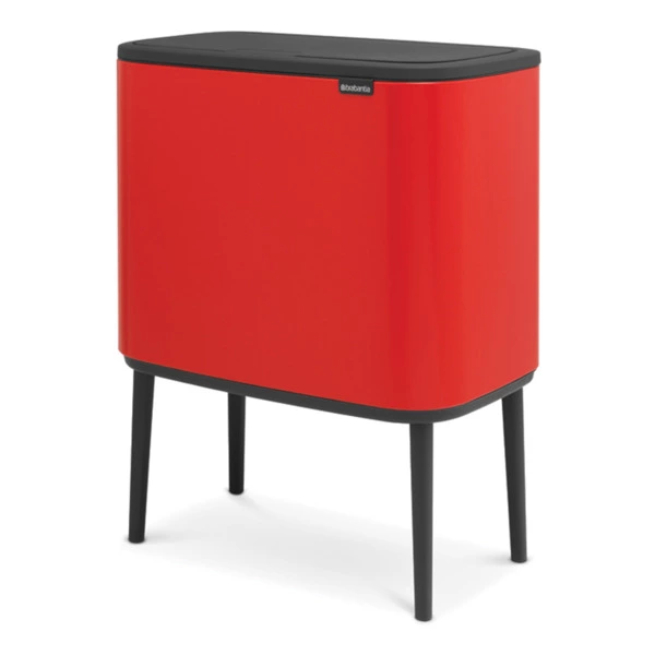 Бак для раздельного мусора Brabantia Touch Bin Bo 3х11 л, сталь нержавеющая, красный-Sale