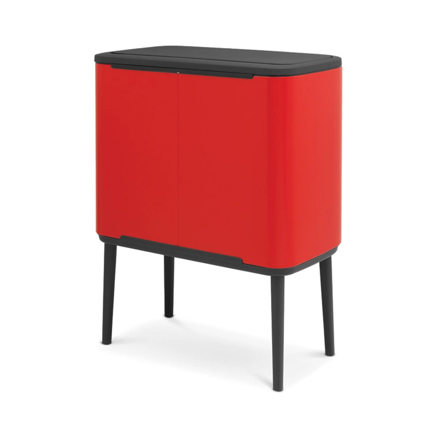 Бак для раздельного мусора Brabantia Touch Bin Bo 3х11 л, сталь нержавеющая, красный-Sale