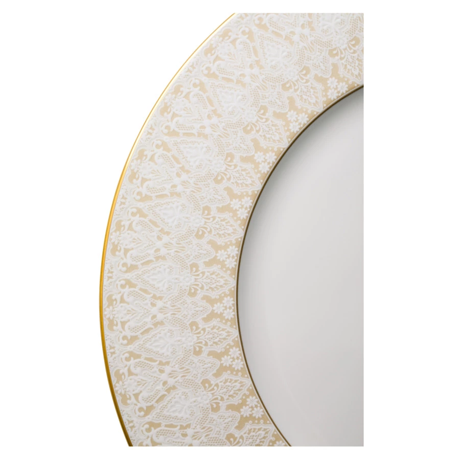 Тарелка пирожковая Narumi Аврора Шампань 16 см, фарфор костяной