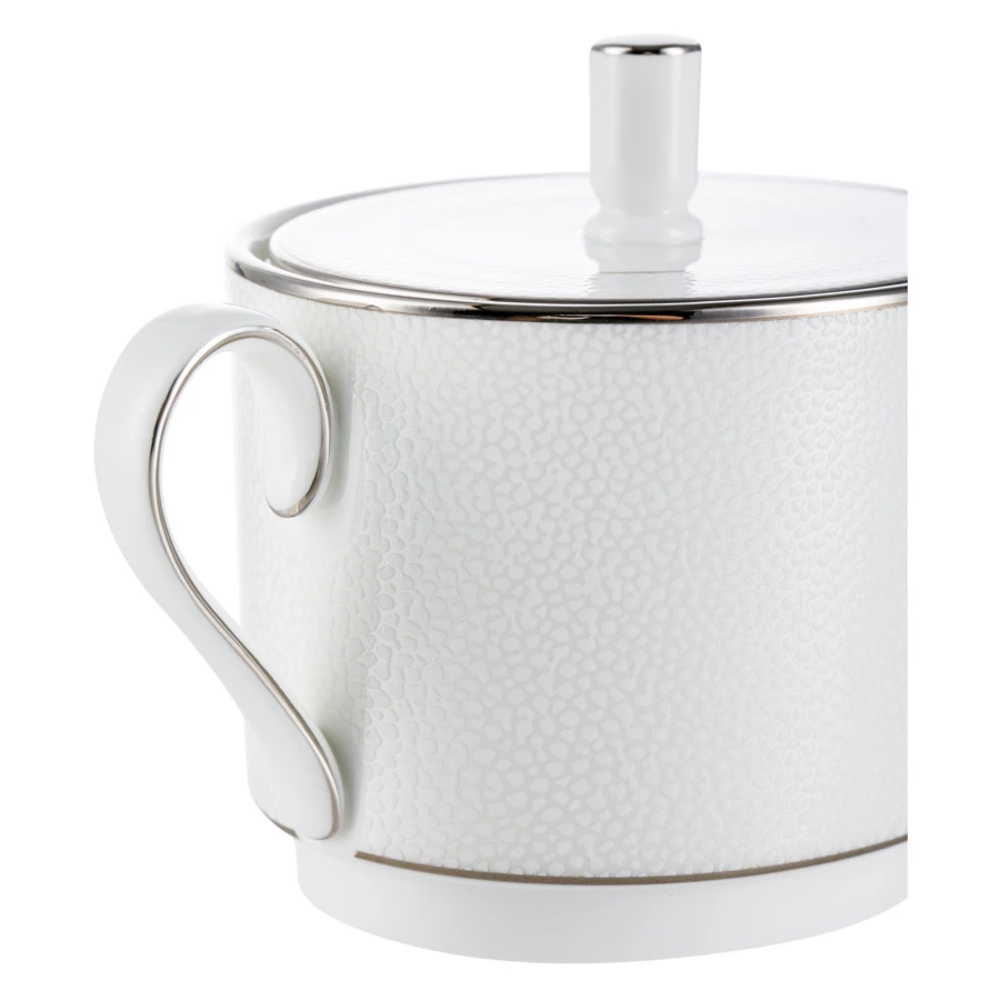 Сахарница Narumi Белый жемчуг 250 мл, фарфор костяной