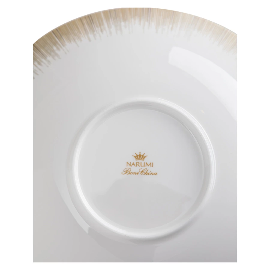 Тарелка суповая Narumi Сверкающее Золото 23 см, фарфор костяной