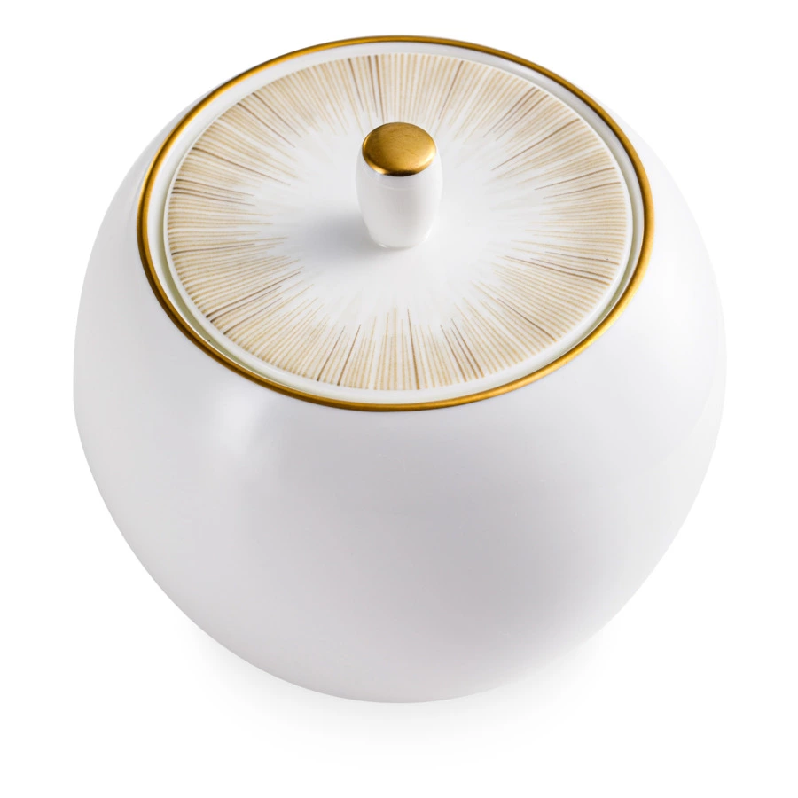 Сахарница Narumi Сверкающее Золото 430 мл, фарфор костяной