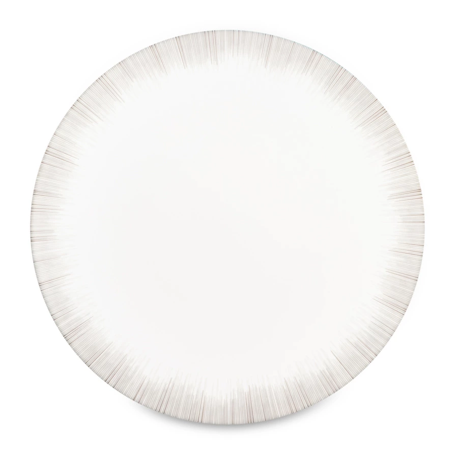 Тарелка обеденная Narumi Сверкающая Платина 28 см, фарфор костяной
