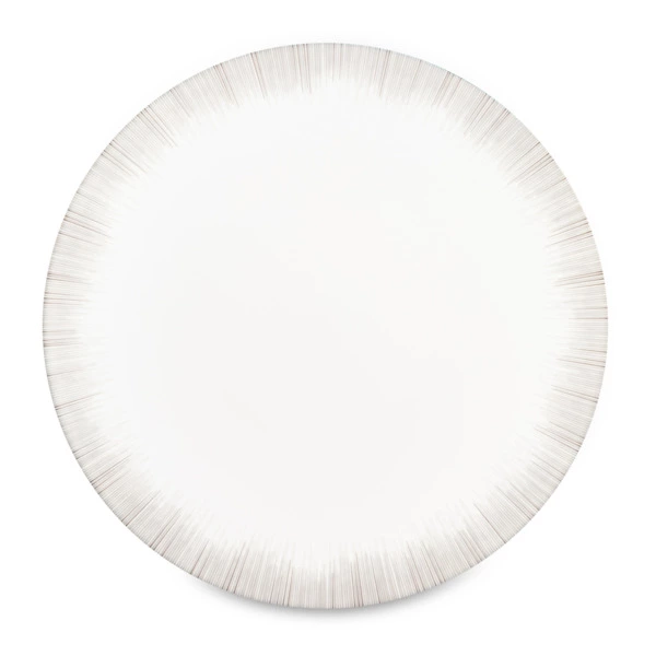 Тарелка обеденная Narumi Сверкающая Платина 28 см, фарфор костяной