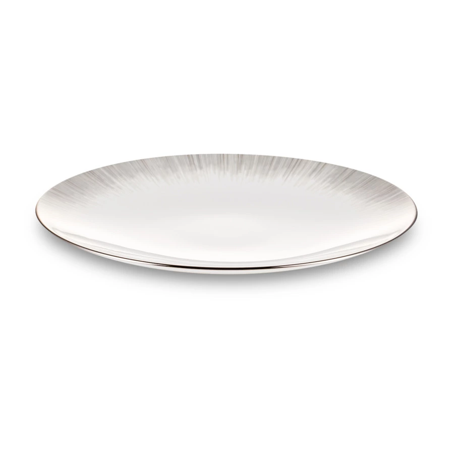 Тарелка закусочная Narumi Сверкающая Платина 23 см, фарфор костяной