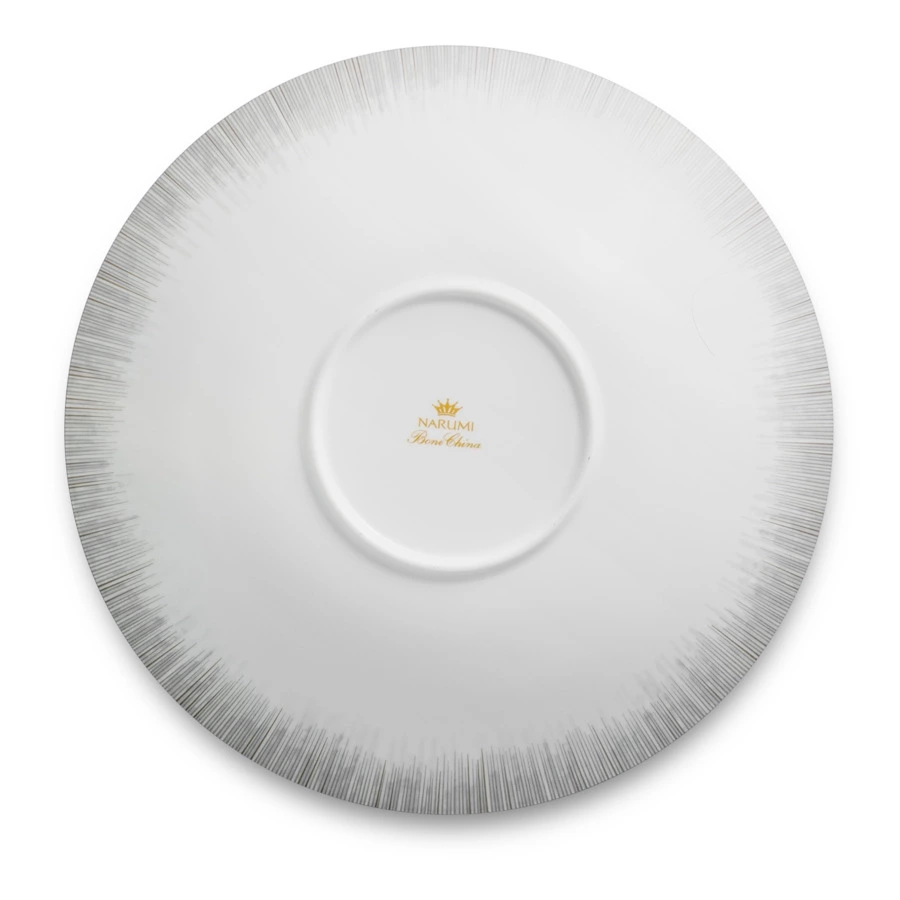 Тарелка суповая Narumi Сверкающая Платина 23 см, фарфор костяной