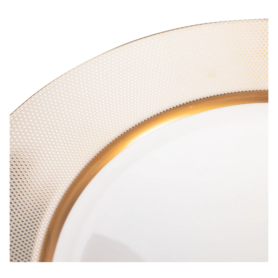 Тарелка обеденная Narumi Золотой алмаз 27 см, фарфор костяной