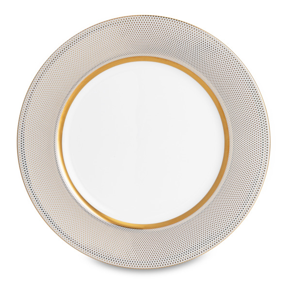 Тарелка закусочная Narumi Золотой алмаз 23 см, фарфор костяной