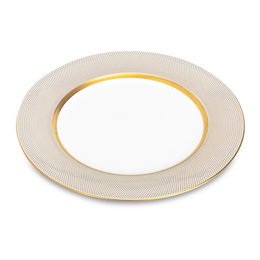 Тарелка закусочная Narumi Золотой алмаз 23 см, фарфор костяной